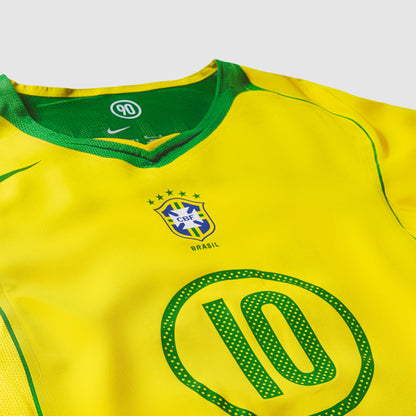 Jersey Brazil 2004 Home Retro Reissue Ronaldinho 10