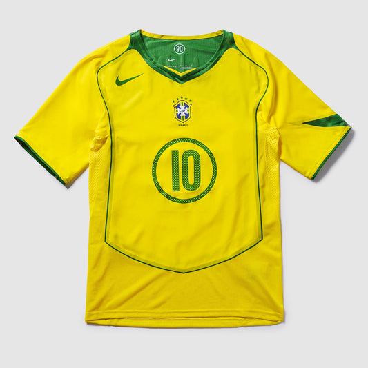 Jersey Brazil 2004 Home Retro Reissue Ronaldinho 10