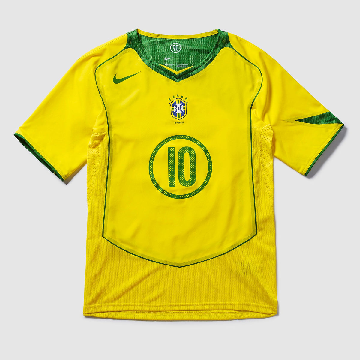 Jersey Brazil 2004 Home Retro Reissue Ronaldinho 10