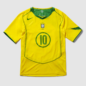 Jersey Brazil 2004 Home Retro Reissue Ronaldinho 10
