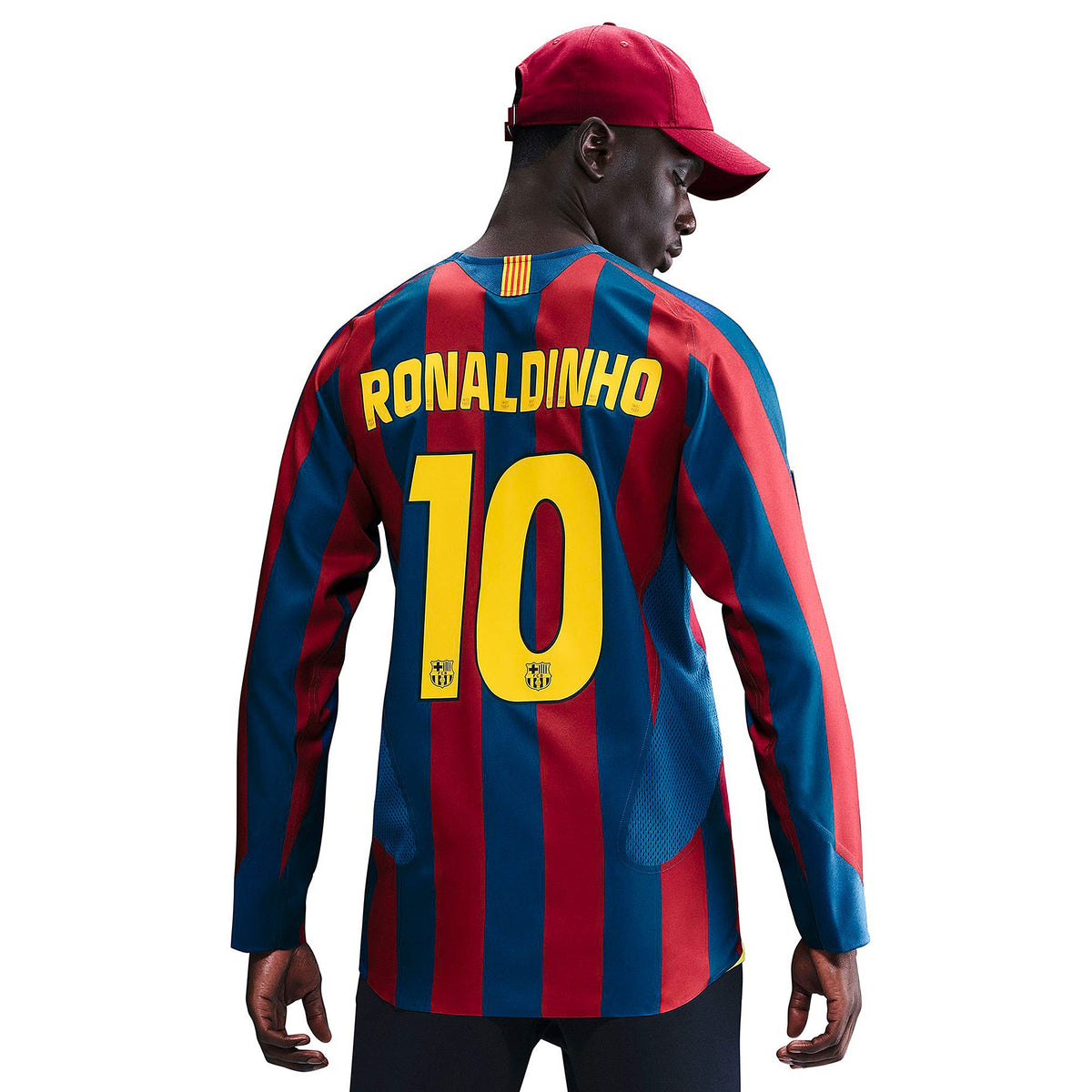 Jersey Barcelona 2006 Home Retro Longsleeve Reissue Ronaldinho 10