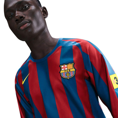 Jersey Barcelona 2006 Home Retro Longsleeve Reissue Ronaldinho 10