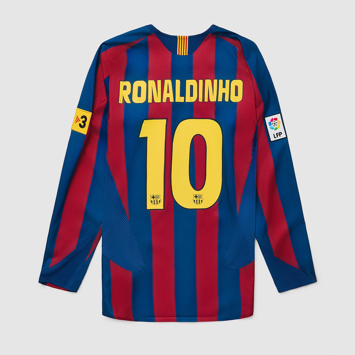 Jersey Barcelona 2006 Home Retro Longsleeve Reissue Ronaldinho 10