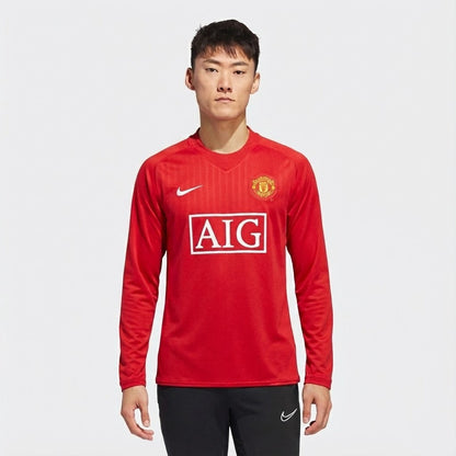 Manchester United trøje 2007/08 hjemmebanetrøje retro langærmet