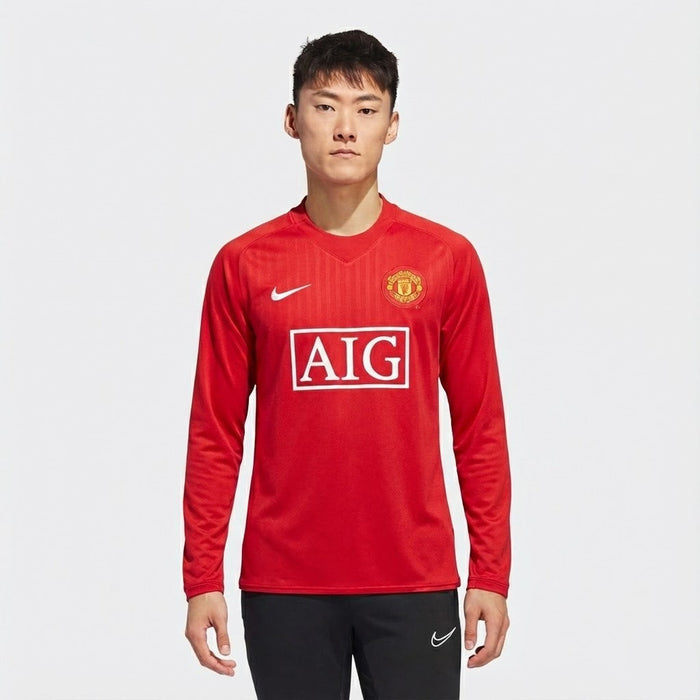 Manchester United trøje 2007/08 hjemmebanetrøje retro langærmet